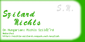 szilard michls business card